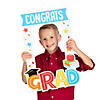 16" x 22 3/4" Elementary Congrats Grad Cardboard Photo Booth Frame Image 1