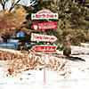 16" x 35" Whimsical Christmas North Pole Directional Wood Yard Sign Image 1