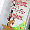 16" x 35" Whimsical Christmas North Pole Directional Wood Yard Sign Image 3