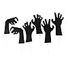 16" Zombie Hand Yard Stakes Halloween Decorations - 6 Pc. Image 1