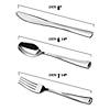 160 Pc. Silver Plastic Cutlery in White Napkin Rolls Set - Napkins, Forks, Knives, Spoons and Paper Rings (40 Guests) Image 2