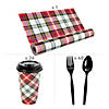 162 Pc. Tartan Plaid Party Tableware Kit for 24 Guests Image 2