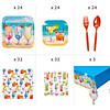163 Pc. Summer Cocktail Party Tableware Decorating Kit for 24 Image 1