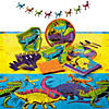 164 Pc. Bright Dino Party Disposable Tableware Kit for 24 Guests Image 1