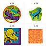 164 Pc. Bright Dino Party Disposable Tableware Kit for 24 Guests Image 1