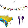 164 Pc. Bright Dino Party Disposable Tableware Kit for 24 Guests Image 2