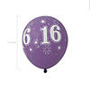 16th Birthday Sparkle 11" Latex Balloon Assortment - 6 Pc. Image 1