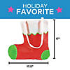 17 1/2" x 17" Large Christmas Stocking-Shaped Nonwoven Tote Bags - 12 Pc. Image 1