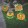 17" - 21" Christian Pumpkin Multicolor Plastic Yard Signs - 4 Pc. Image 1