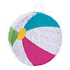17 3/4" Pool Party Beach Ball Multicolor Papier-M&#226;ch&#233; Pi&#241;ata Image 1