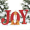 17 3/4" x 26 1/2" Joy Nativity Metal Outdoor Yard Signs - 3 Pc. Image 1