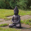 17.5" Dark Brown Meditating Buddha Outdoor Garden Statue Image 1