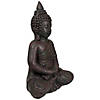 17.5" Dark Brown Meditating Buddha Outdoor Garden Statue Image 2