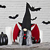 17" Black and Red Halloween Girl Gnome with Bat Wings Image 1