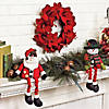 17" Dangle-Leg Santa & Snowman Christmas Decorations - 2 Pc. Image 1