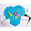 17" Fleece Pink & Blue Heart-Shaped Tied Pillow Craft Kit - Makes 6 Image 2