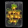 17" Lighted Happy St.Patrick's Day Window Silhouette Decoration Image 1