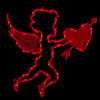17" Lighted Red Cupid with Heart Valentine's Day Window Silhouette Decoration Image 1