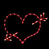 17" Lighted Red Heart with Arrow Valentine's Day Window Silhouette Decoration Image 1