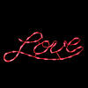 17" Lighted Red Love Script Valentine's Day Window Silhouette Decoration Image 1