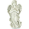 17" Peaceful Angel Holding a Rose Outdoor Garden Statue Image 1