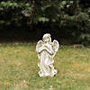 17" Peaceful Angel Holding a Rose Outdoor Garden Statue Image 1