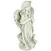 17" Peaceful Angel Holding a Rose Outdoor Garden Statue Image 2
