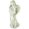 17" Peaceful Angel Holding a Rose Outdoor Garden Statue Image 3