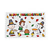 17&quot; x 11&quot; Peanuts&lt;sup&gt;&amp;#174;&lt;/sup&gt; Character Color Your Own Thanksgiving Paper Placemats &amp;#8211; 12 Pc.  Image 1