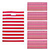 17" x 12" Red & White Striped Plastic Treat Bags - 50 Pc. Image 1