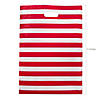 17" x 12" Red & White Striped Plastic Treat Bags - 50 Pc. Image 1