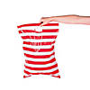 17" x 12" Red & White Striped Plastic Treat Bags - 50 Pc. Image 3