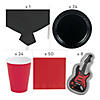 176 Pc. Rock Star Party Tableware Kit for 8 Guests Image 1