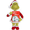 18 1/2" Holiday Greeter Stuffed Grinch in Santa Suit with Dr. Seuss&#8482; Book Christmas Decoration Image 1