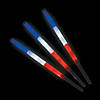 18 1/4" Patriotic Light-Up Flashing Red, White & Blue Plastic Batons - 6 Pc. Image 1