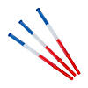 18 1/4" Patriotic Light-Up Flashing Red, White & Blue Plastic Batons - 6 Pc. Image 1