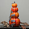 18.25" Stacked Pumpkins 'Happy Harvest' Fall Outdoor Decoration Image 2