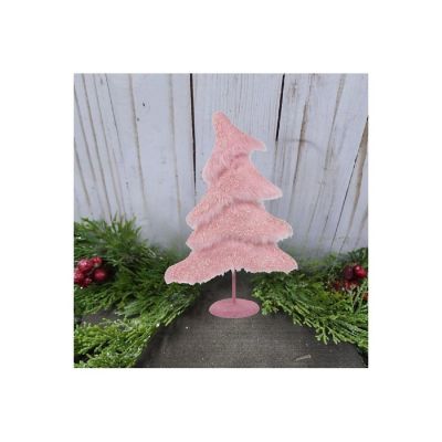 18.5" Fabric Sequin Christmas Tree: Pink Image 2