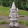 18.5" Gray Gardener Gnome with Shovel Outdoor Garden Statue Image 1