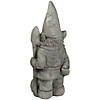 18.5" Gray Gardener Gnome with Shovel Outdoor Garden Statue Image 3
