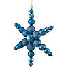 18" Blue 3-Finish Snowflake Commercial Christmas Ornament Image 1