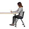 18" Mobile Chair with Casters, 2-Pack - Black Image 1