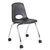18" Mobile Chair with Casters, 2-Pack - Black Image 3