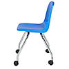 18" Mobile Chair with Casters, 2-Pack - Blue Image 3