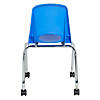18" Mobile Chair with Casters, 2-Pack - Blue Image 4