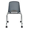 18" Mobile Chair with Casters, 2-Pack - Gray Image 4