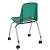 18" Mobile Chair with Casters, 2-Pack - Green Image 2