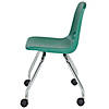 18" Mobile Chair with Casters, 2-Pack - Green Image 3