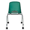 18" Mobile Chair with Casters, 2-Pack - Green Image 4