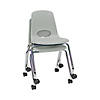 18" Mobile Chair with Casters, 2-Pack - Light Gray Image 1